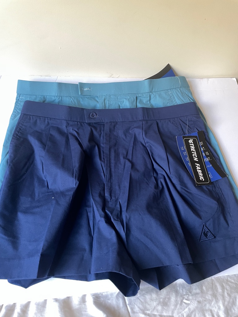New Vintage Le Coq Sportif Mens Performance Shorts Lot Of 3 Tennis Prep Golf 34